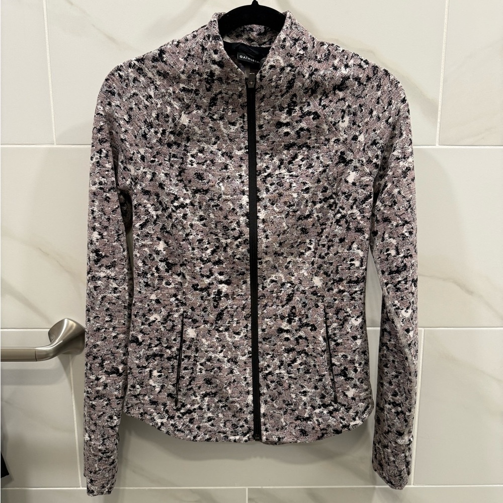 Athleta Salutation Textured Print Jacket